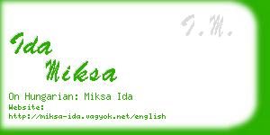 ida miksa business card